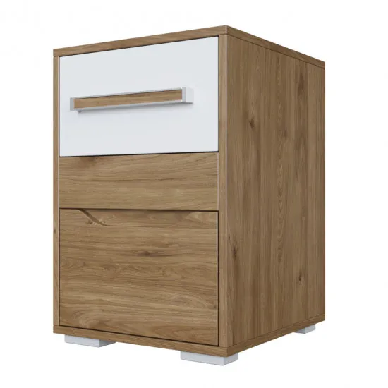 Tumbă SV - Мебель ГАРВАРД cu spatiu pentru depozitare, Гикори темный / Белый