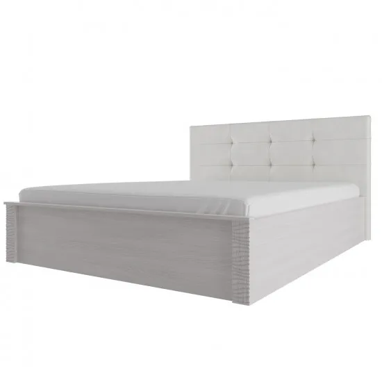 Кровать SV - Мебель ГАММА 20 (160 x 200 см) ( с мягким изголовьем), Ясень анкор светлый / Сандал светлый