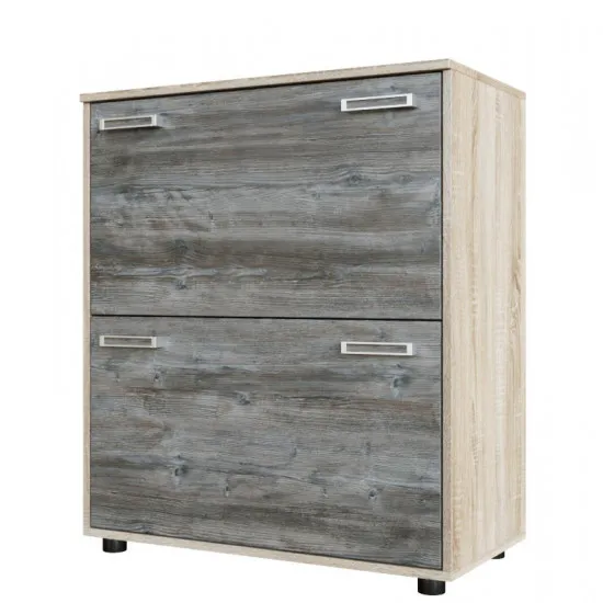 Tumbă pentru încălțăminte SV - Мебель ВИЗИТ 1 (75 cm), Дуб Сонома / Сосна Джексон