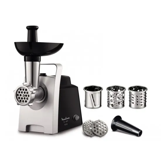 Maşină de tocat carne Moulinex ME1088, Black/Inox