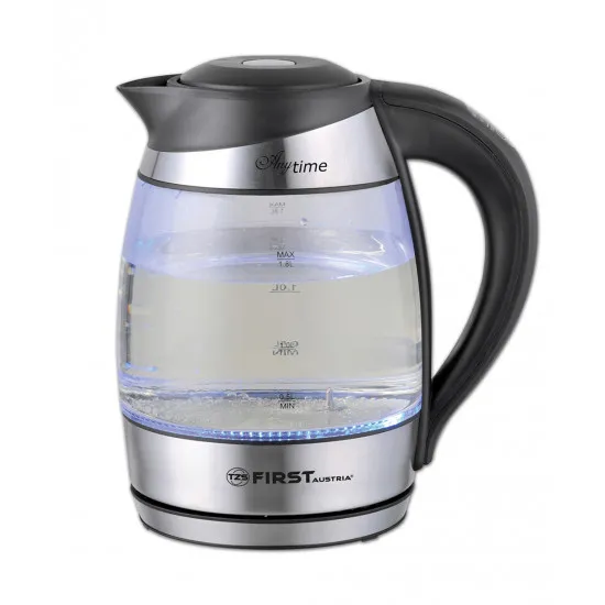Электрочайник First FA-5405-7 Black/Inox (1,8 л/2200 Вт)
