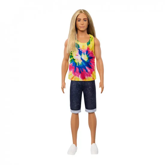 Barbie GHW66 Кукла Кен с длинными волосами, 30 см