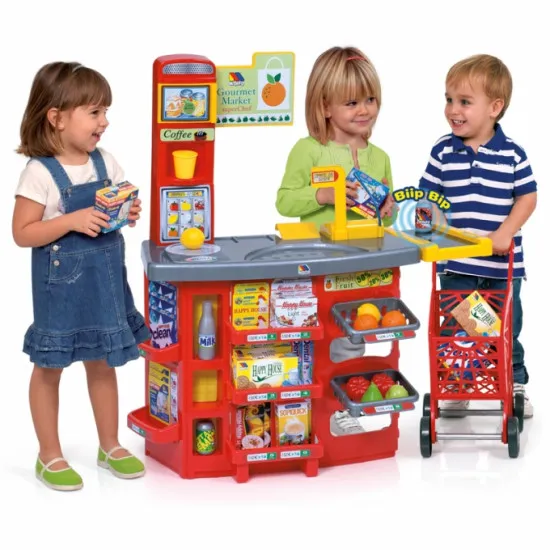 Molto 12186 Set de joaca Supermarket cu cÄ?rucior, 21 piese