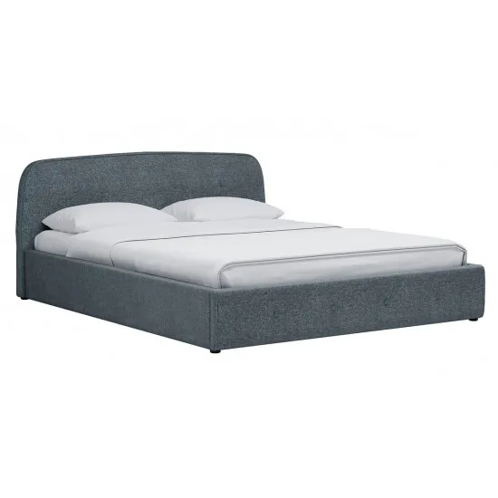 Кровать Нижегородмебель Илона 160 Ролан 3064/4 рогожка (160 x 200 см), серо-бирюзовый