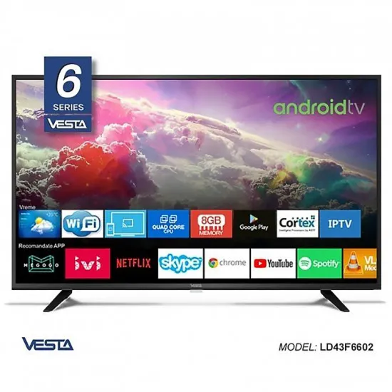 Televizor LED 43 " Vesta LD43F6602, Black