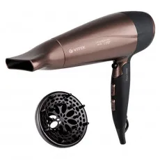 Uscător de păr compact Vitek VT-2238, 2000 W, Black/Brown Uscător de păr compact Vitek VT-2238, 2000 W, Black/Brown