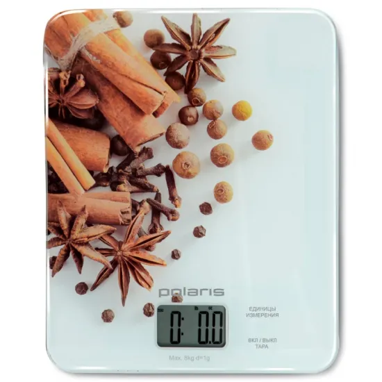 Cântar de bucătărie Polaris PKS0832DG, White/Picture