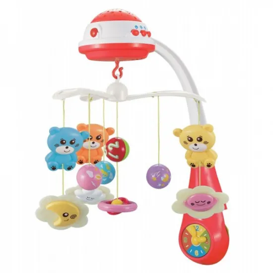 Baby Mix FS-35604 - Carusel muzical cu proiector, RED