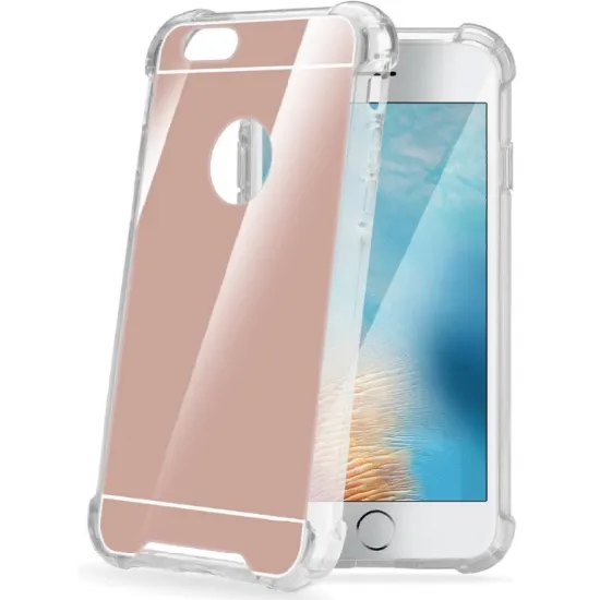 Husă Celly Mirror pentru iPhone 7/8+, Rose Gold