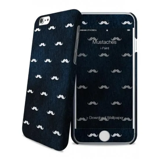 Husă I-Paint Mustaches pentru iPhone 6/6s, Black