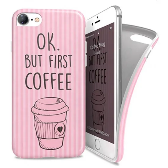 Husă I-Paint Coffee Mug pentru iPhone 7/8, Pink