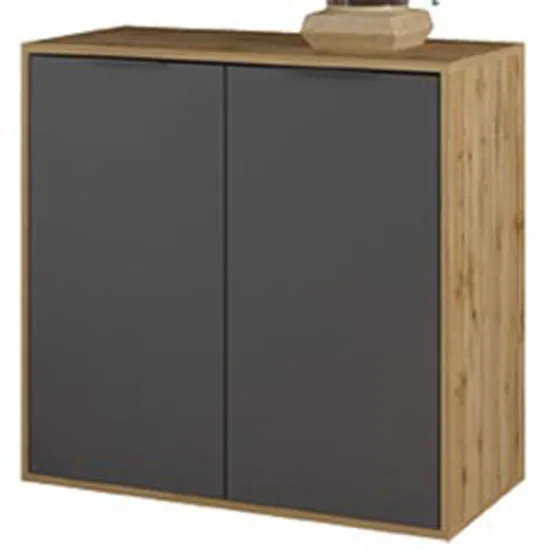 Comodă Sokme Нитро 2Д (80.1 cm), Дуб вотан / серый