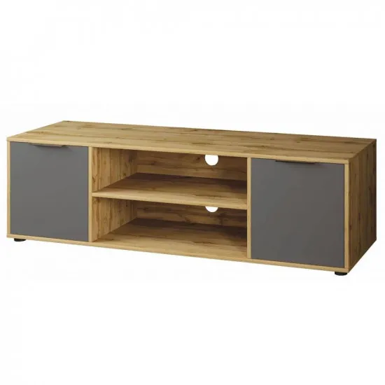 Тумба под ТВ СОКМЕ Нитро 2Д (140,1 см), Вотан / Серый