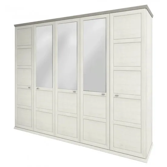 Dulap Сокме ОРЕГОН 5Д (254.4 cm) cu oglinzi, Пино аурелио / Мадагаскар нельсон