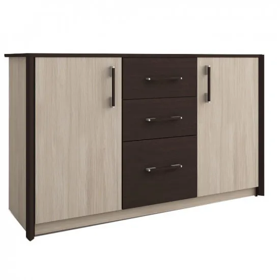 Comodă Sokme Скарлет (136 cm), Дуб сонома / Венге магия