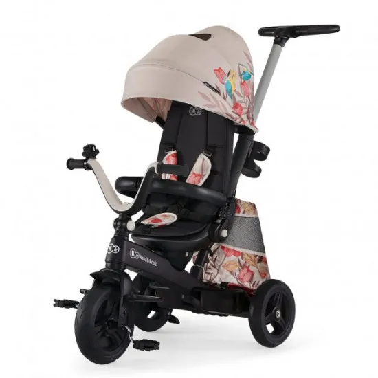 Трицикл KinderKraft Freedom EASYTWIST (KKRETWIBRD0000), Бежевый/ Черный