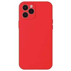 Husă Baseus Liquid Silicone Gel Protective pentru iPhone 12 Pro Max, Red