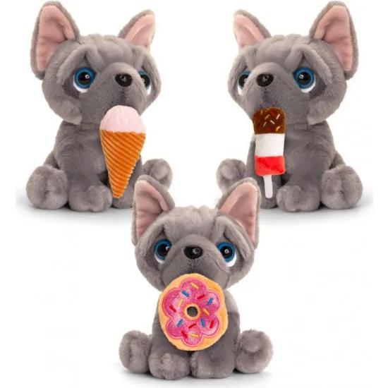 Keel Toys SD6173 Jucarie de plus Frenchie to Go Buldog francez, 20 cm
