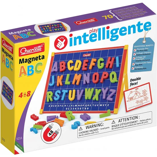 Quercetti 5211 Tabla magnetică + litere Magneta ABC