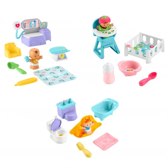 Mattel Fisher Price GKP64 Игровой набор Little People Уход за малышом