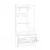 Dulap combinat Mobi Lite 08.42 (100 cm) (для прихожей)(с зеркалом), Дуб Крафт серый