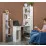Dulap combinat Mobi Lite 10.01 (115.3 cm) со столом, Белый гладкий