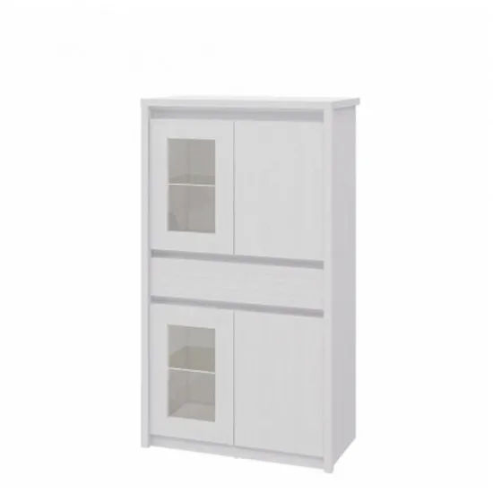 Шкаф комбинированный Неман ПАЛЕРМО МН-033 -05 (87 см), Белый структурный