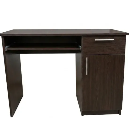 Masa de birou Mashtab cu dulapior si sertar, 100x55x75 cm, Wenge