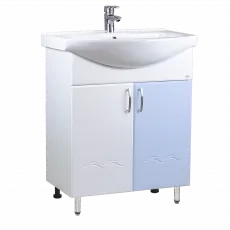Тумба с раковиной Mashtab Clasic (Basic) 65 см 2 дверцы, Blue Тумба с раковиной Mashtab Clasic (Basic) 65 см 2 дверцы, Blue