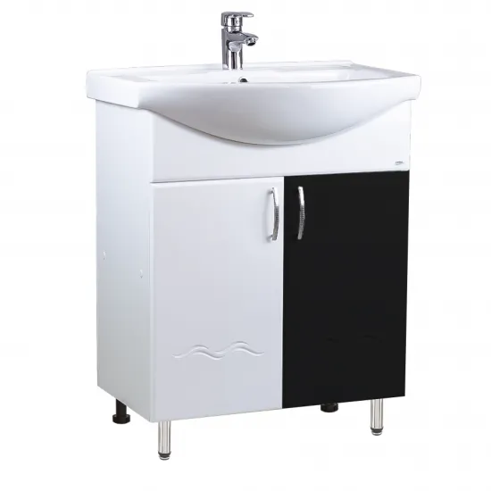 Тумба с раковиной Mashtab Clasic (Basic) 55 см дверцы, Black