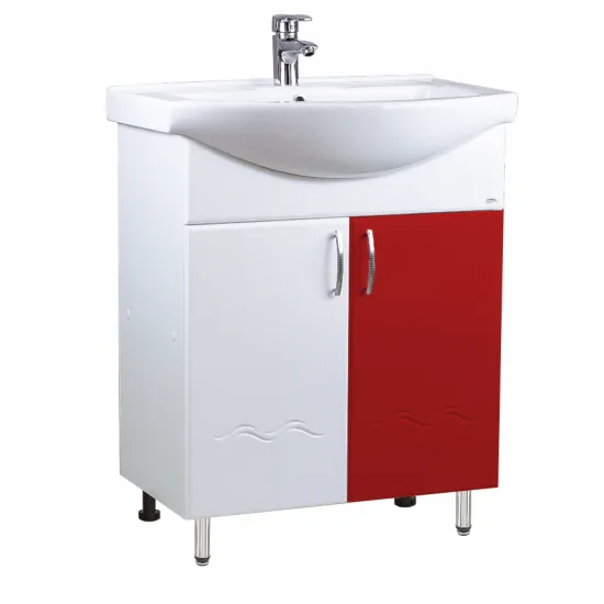 Dulap cu lavoar Mashtab Clasic (Basic) 50 cm usi, Red