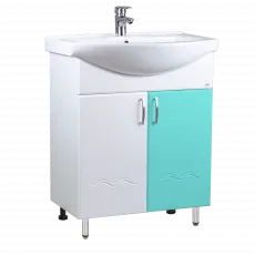 Тумба с раковиной Mashtab Clasic (Basic) 60 см 2 дверцы, Green Тумба с раковиной Mashtab Clasic (Basic) 60 см 2 дверцы, Green