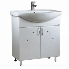 Dulap cu lavoar Mashtab Cristal (Basic) 75 cm cu 2 usi, White Dulap cu lavoar Mashtab Cristal (Basic) 75 cm cu 2 usi, White