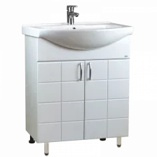 Dulap cu lavoar Mashtab Domino (Basic) 75 cm cu 2 usi, White Dulap cu lavoar Mashtab Domino (Basic) 75 cm cu 2 usi, White
