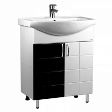 Тумба с раковиной Mashtab Domino (Basic) 65 см 2 дверцы, Black Тумба с раковиной Mashtab Domino (Basic) 65 см 2 дверцы, Black