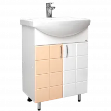 Тумба с раковиной Mashtab Domino (Basic) 65 см 2 дверцы, Beige Тумба с раковиной Mashtab Domino (Basic) 65 см 2 дверцы, Beige