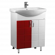 Тумба с раковиной Mashtab Domino (Basic) 65 см 2 дверцы, Red Тумба с раковиной Mashtab Domino (Basic) 65 см 2 дверцы, Red