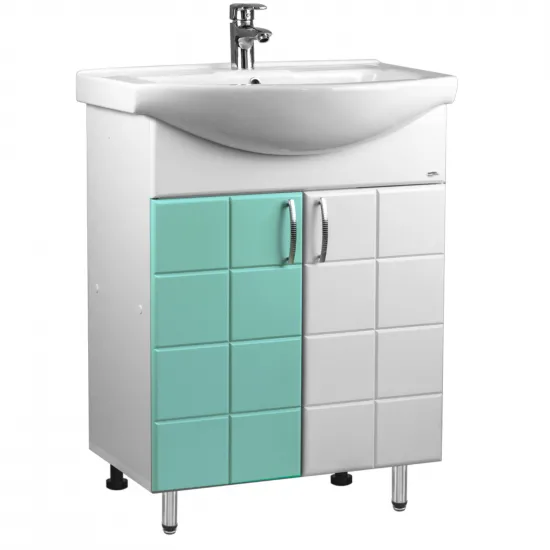 Dulap cu lavoar Mashtab Domino (Basic) 55 cm, Green