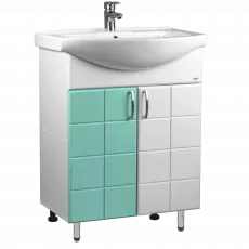 Тумба с раковиной Mashtab Domino (Basic) 65 см 2 дверцы, Green Тумба с раковиной Mashtab Domino (Basic) 65 см 2 дверцы, Green