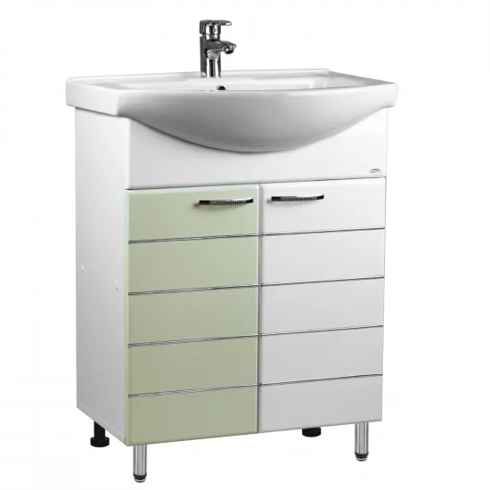 Dulap cu lavoar Mashtab Modern (Basic) 55 cm, Beige