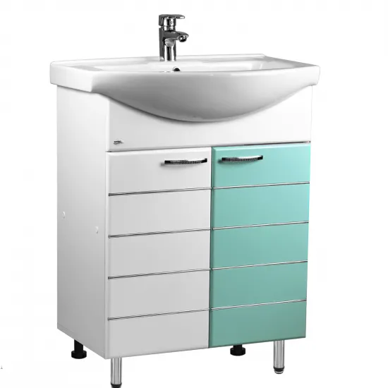 Dulap cu lavoar Mashtab Modern (Basic) 55 cm, Green
