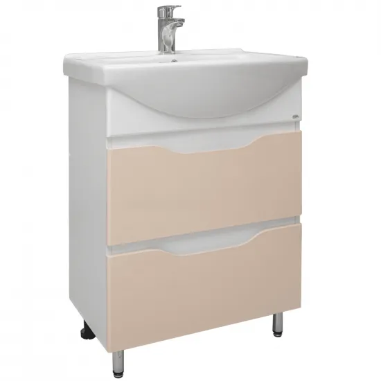 Тумба с раковиной Mashtab Print (Basic) 65 см 2 ящика, Beige