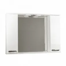 Dulap-oglindă pentru baie Mashtab Agat (100 cm), White Dulap-oglindă pentru baie Mashtab Agat (100 cm), White