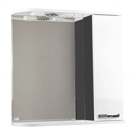 Dulap-oglindă pentru baie Mashtab Agat (70 cm), Antracit