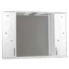 Dulap-oglindă pentru baie Mashtab Crista (100 cm), White Dulap-oglindă pentru baie Mashtab Crista (100 cm), White