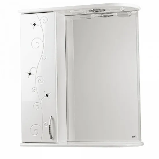 Шкаф-зеркало для ванной Mashtab Cristal (60 см), White