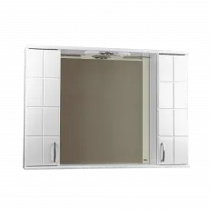 Dulap-oglindă pentru baie Mashtab Domino (100 cm), White Dulap-oglindă pentru baie Mashtab Domino (100 cm), White