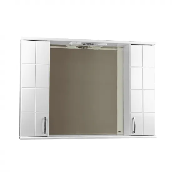 Dulap-oglindă pentru baie Mashtab Domino (100 cm), White