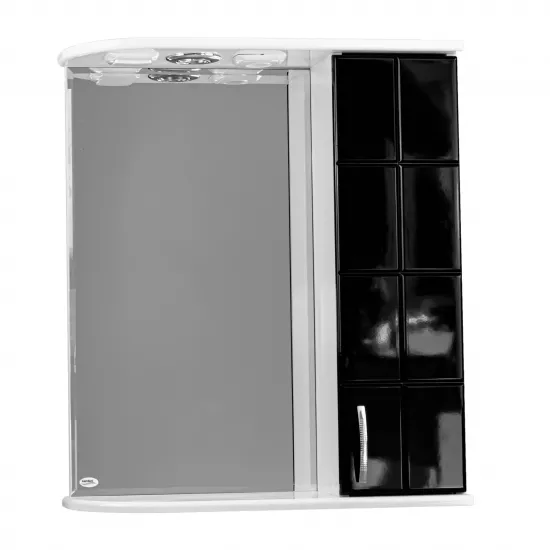 Dulap-oglindă pentru baie Mashtab Domino (60 cm), Black