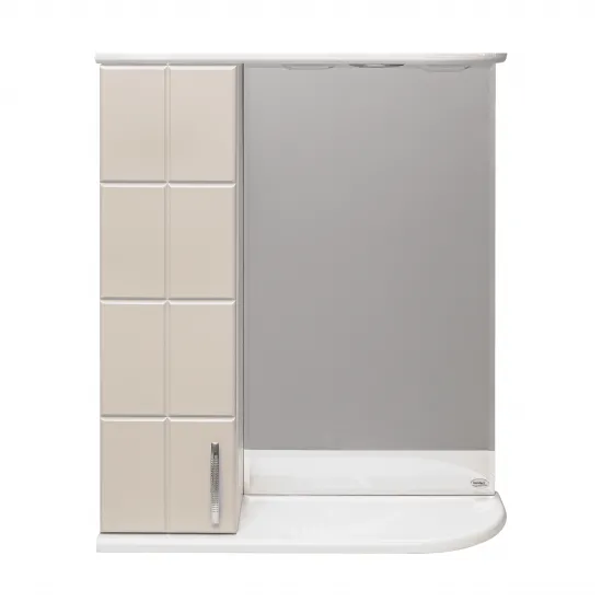 Dulap-oglindă pentru baie Mashtab Domino (60 cm), Beige